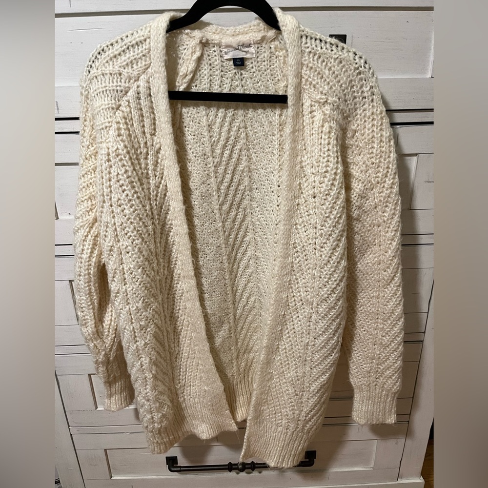 Open cream colored Cardigan - XS
